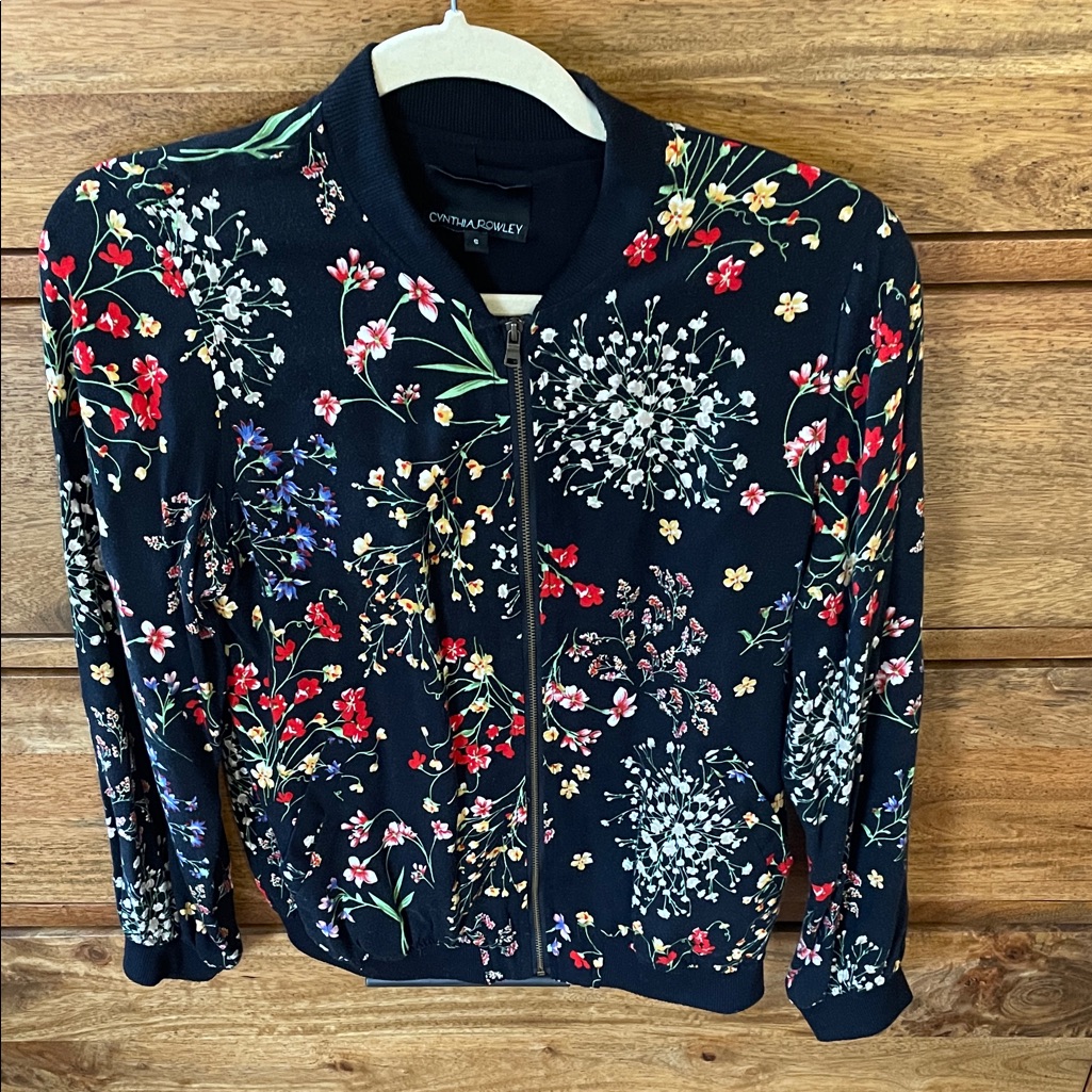 Cynthia Rowley Women's Floral Bomber Jacket